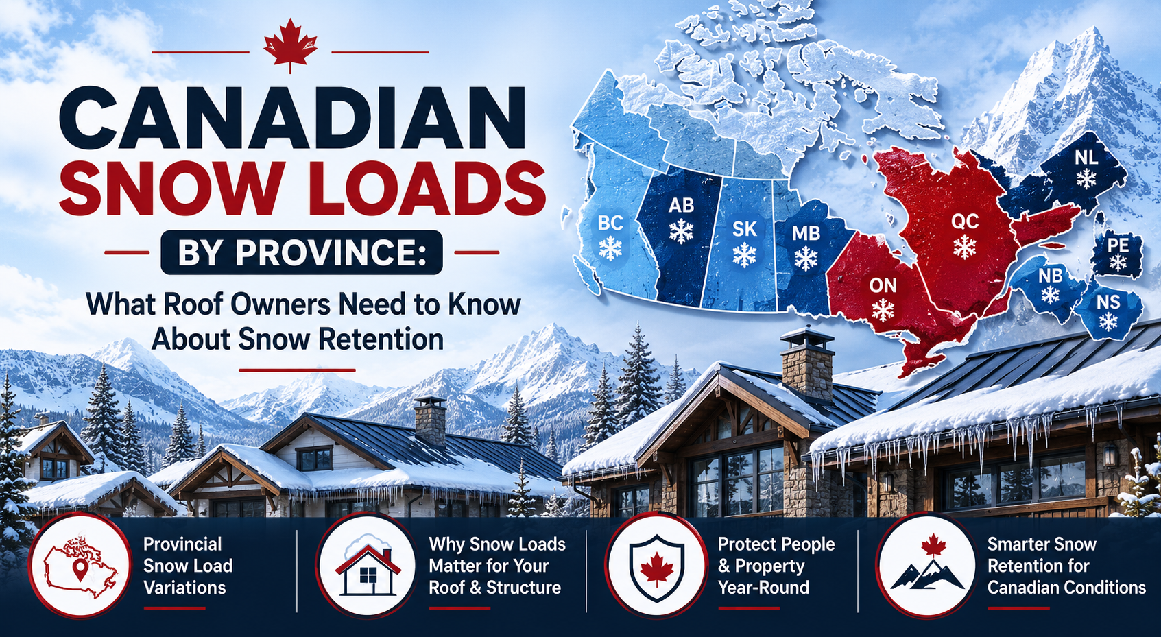 Canadian Snow Loads by Province: What Roof Owners Need to Know About Snow Retention