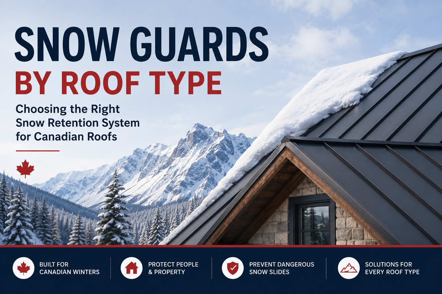 Snow Guards by Roof Type: Choosing the Right Snow Retention System for Canadian Roofs