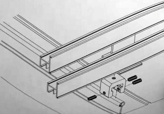 ColorBar Double Bar Snow Rail System for Standing Seam Metal Roofs (6-Foot)