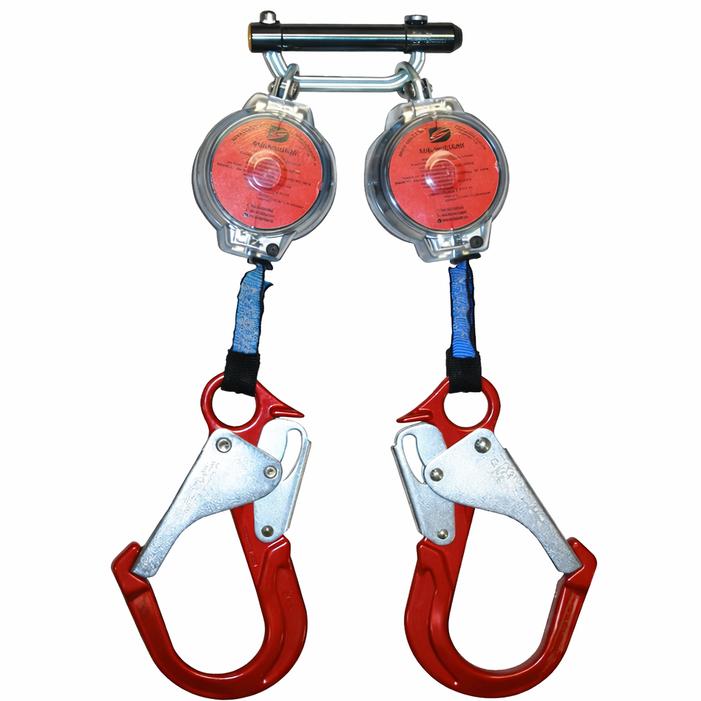 Safety Direct dual web self-retracting device, twin-leg 100% tie-off SRL, CSA Z259.2.2 certified