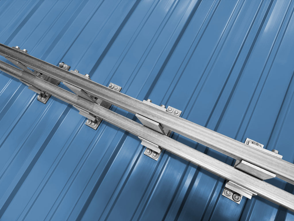 Screw Down (6ft) Double Bar Snow Guard System for Metal Roofs | High Load Retention | Canada Snow Guards