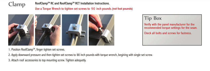 RCT Universal Standing Seam Roof Clamp (10 Pack)