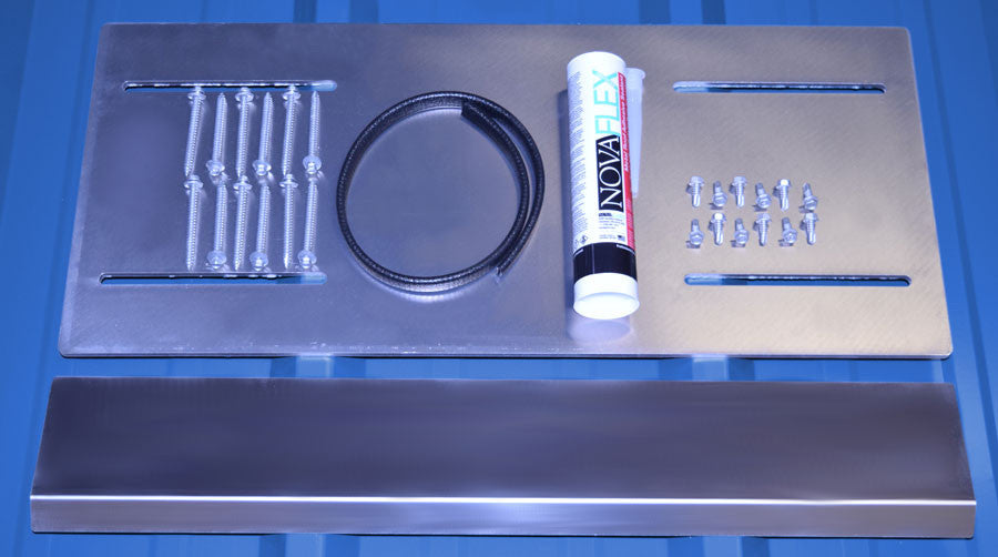 SD screw-down VentSaver mounting plate with ice ramp