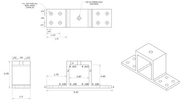 SataBracket Dimensions