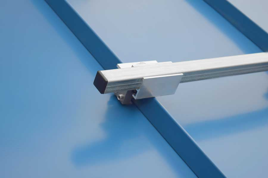SnoBar RCB-3 Bracket Mounted on The RoofClamp RCT