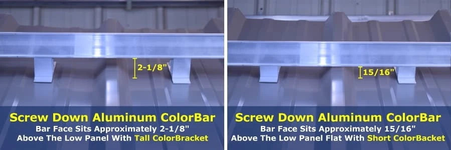 ColorBar Height When Mounted With Tall and Short ColorBracket