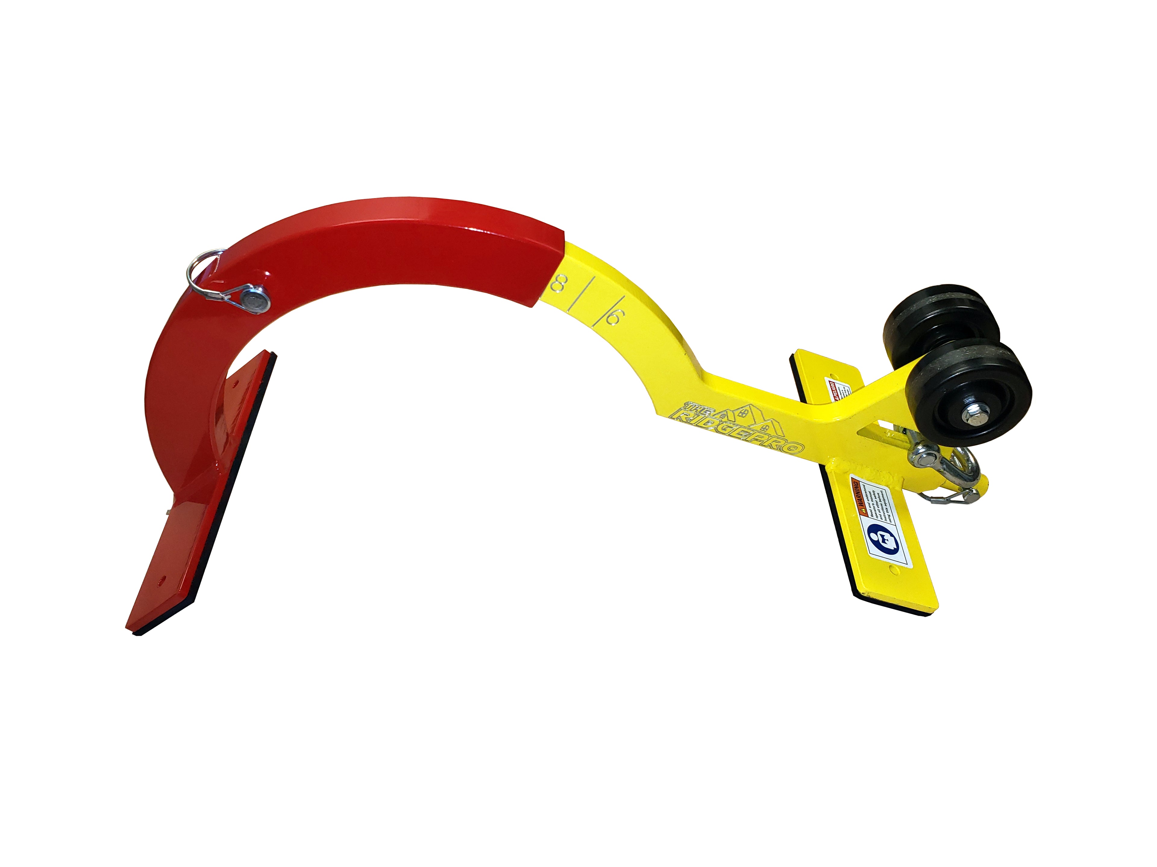 RIDGEPRO roof peak anchor safety tool designed for steep slope roofs, 6/12 to 12/12 pitch