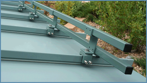 Double bar SnoBar snow rail side profile showing high capacity snow retention