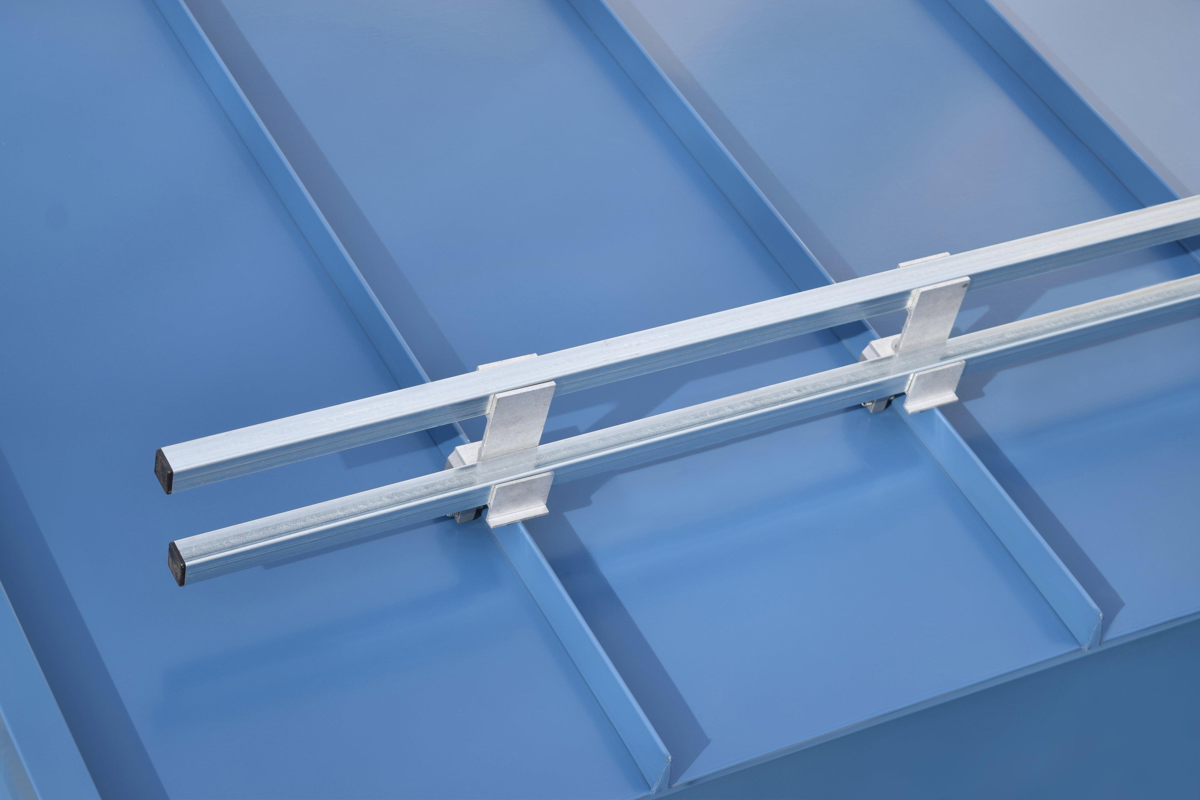 SnoBar double bar standing seam snow rail clamp attachment non penetrating
