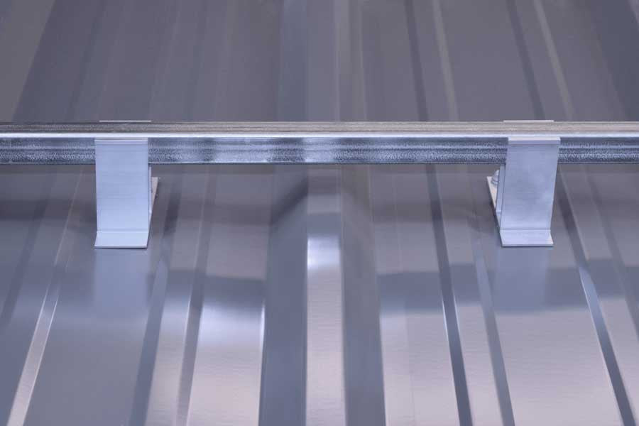 SnoBar screw-down galvanized metal roof snow rail 6 foot kit for snow retention