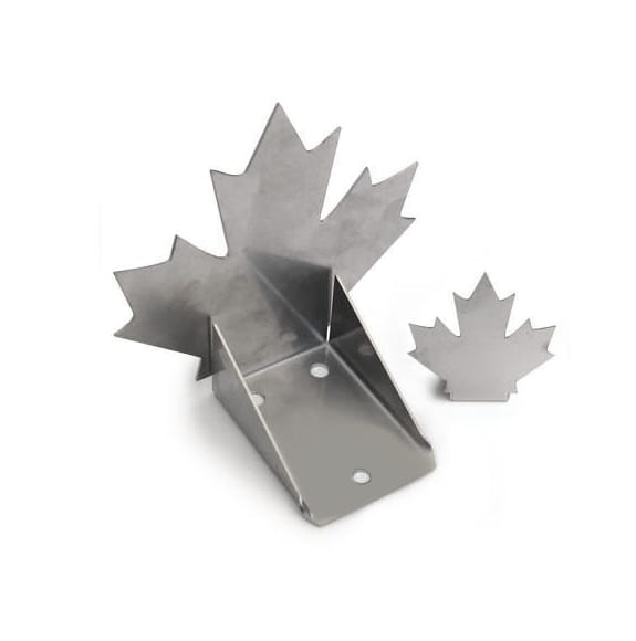 Stainless steel maple leaf snow guards for metal roofs, 10-pack, screw-down design