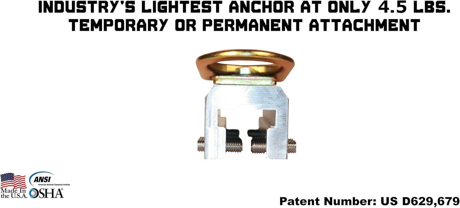 SSRA1 clamp-on roof anchor designed to fit most standing seam metal roof profiles