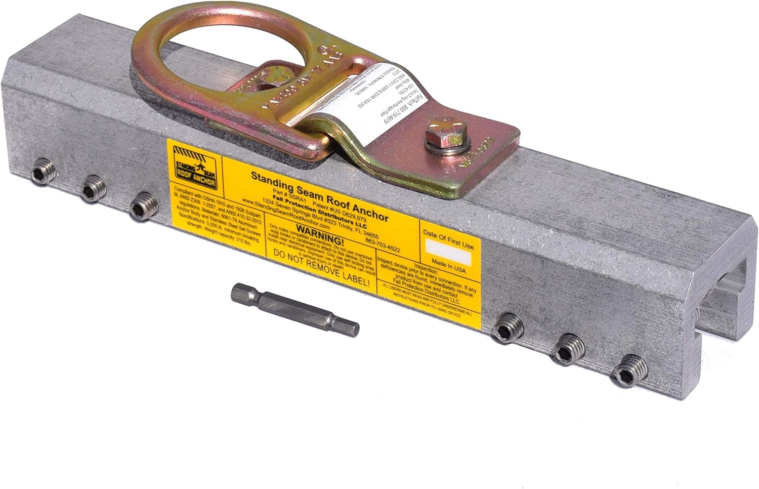 SSRA1 standing seam roof anchor — non-penetrating clamp-on fall protection, Canada edition