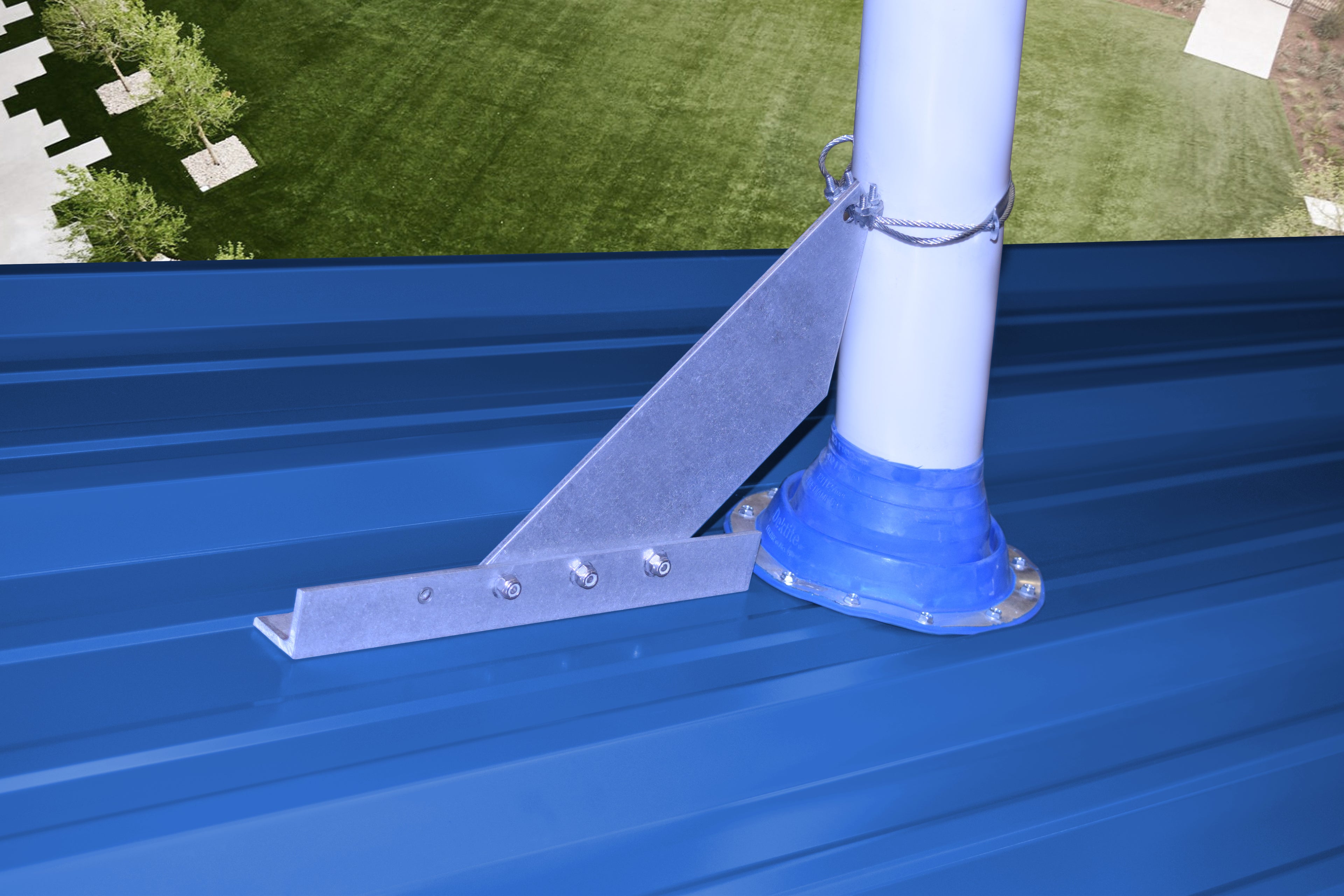 VentSaver EZ snow guard kit designed to protect roof vents from sliding snow and ice.